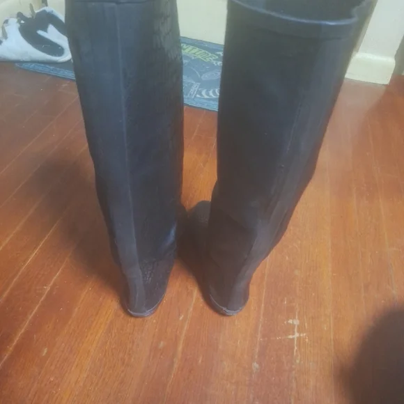 Henry Ferrera Black Over the Knee Boots - Picture 4 of 6